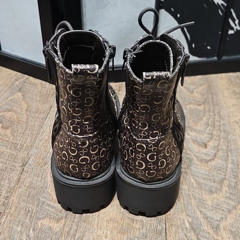 Guess Los Angeles Brown Tan Boots with Chunky Sole Size 8 - Picture 9 of 9